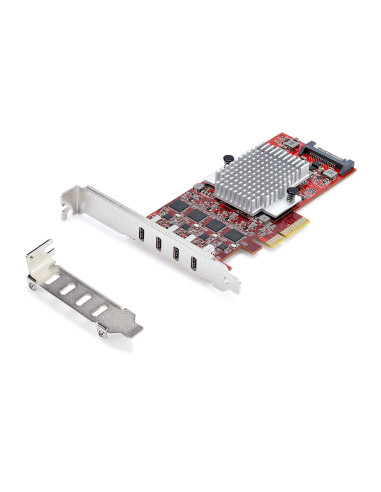 StarTech.com Scheda PCIe USB-C a 4 Porte, USB 3.2 10Gbps, Scheda di Espansione PCI Express USB Type-C con 4 Controller USB Indip