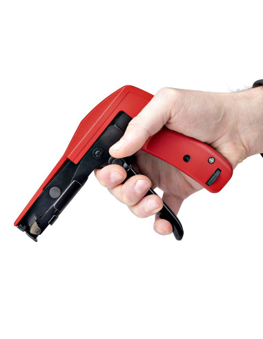 StarTech.com Pistola per fascette in nylon, strumento per l'installazione/serraggio e il taglio di fascette per cavi, pinza per