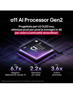 LG OLED evo AI OLED97G54LW TV Serie G5 97'' 4K, α11 Gen2, Brightness Booster Max, 60W, 4 HDMI 165Hz, Smart TV 2025 2