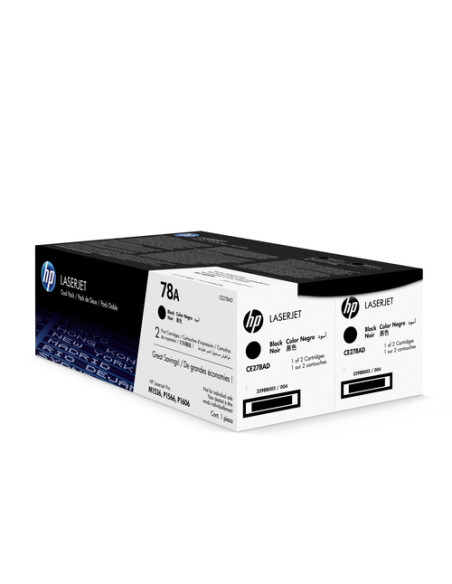 HP Confezione da 2 cartucce originali di Toner nero LaserJet 78A HP Confezione da 2 cartucce originali di Toner nero LaserJet 78A
