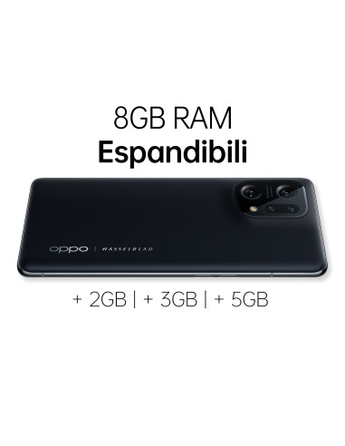 OPPO Find X5 16,6 cm (6.55") Doppia SIM Android 12 5G USB tipo-C 8 GB 256 GB 4800 mAh Nero