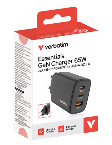Verbatim 32352 Caricabatterie per dispositivi mobili Universale Nero AC Ricarica rapida Interno
