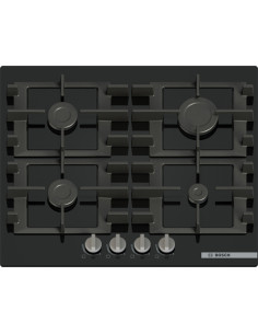 Bosch Serie 4 PNP6B6K40 , Piano cottura a gas, 60 cm, Vetro temperato, Nero 2
