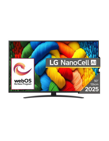 LG NanoCell AI 50NANO81A3A TV 127 cm (50") 4K Ultra HD Smart TV Wi-Fi Nero LG NanoCell AI 50NANO81A3A TV 127 cm (50") 4K Ultra HD Smart TV Wi-Fi Nero