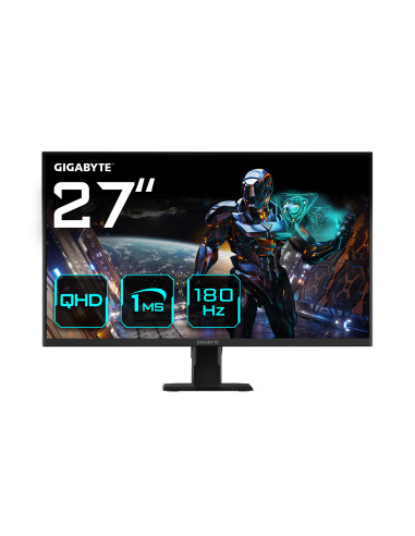 GIGABYTE GS27QA 27" Monitor da Gioco QHD - 2560 x 1440, 180Hz, 1ms, 300 cd/m², FreeSync, HDR Ready, HDMI 2.0, Displayport 1.4