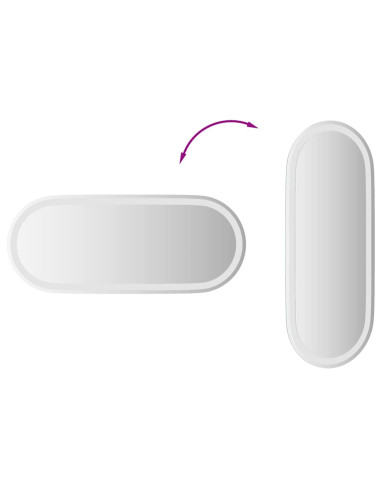 Specchio da Bagno LED 90x40 cm Ovale