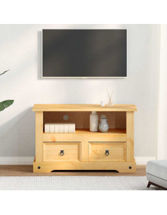 Mobile Porta TV Legno Pino Messicano Corona Range 91x43x56 cm 2
