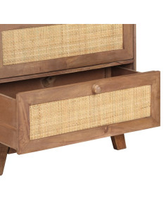 Credenza 61x35x76 cm in Legno Massello di Mango