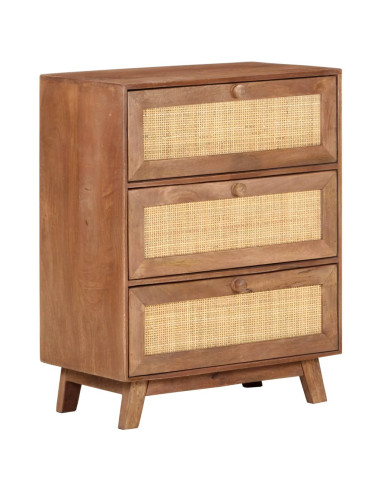 Credenza 61x35x76 cm in Legno Massello di Mango