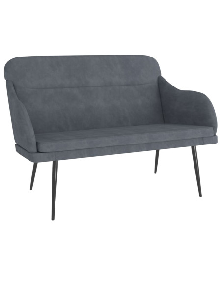 Panca Grigio Scuro 110x76x80 cm in Velluto