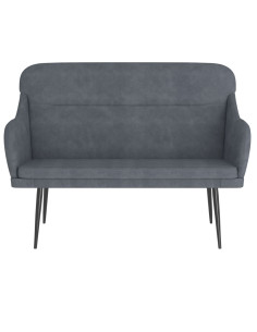 Panca Grigio Scuro 110x76x80 cm in Velluto 2
