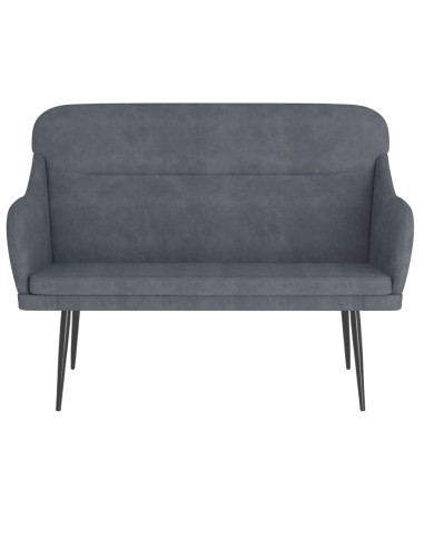 Panca Grigio Scuro 110x76x80 cm in Velluto