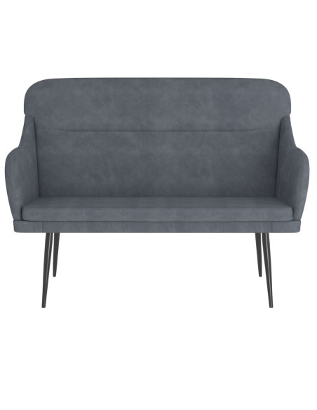 Panca Grigio Scuro 110x76x80 cm in Velluto