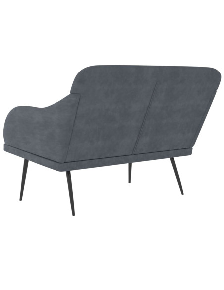Panca Grigio Scuro 110x76x80 cm in Velluto