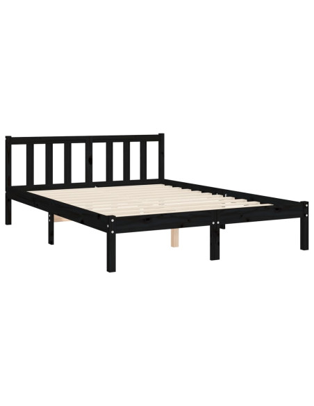 Giroletto con Testiera Nero Double in Legno Massello