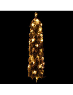 Albero di Natale Artificiale con 45 LED e Neve Floccata 90 cm 2