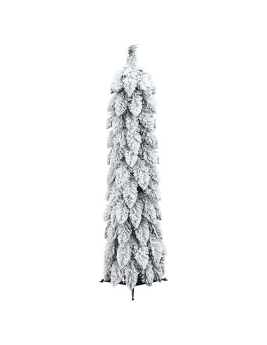 Albero di Natale Artificiale con 45 LED e Neve Floccata 90 cm