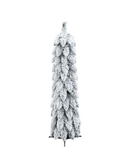 Albero di Natale Artificiale con 45 LED e Neve Floccata 90 cm