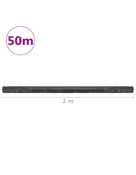 Telo Pacciamatura Antiradici e Erbacce in PP 2x50 m Nero Telo Pacciamatura Antiradici e Erbacce in PP 2x50 m Nero