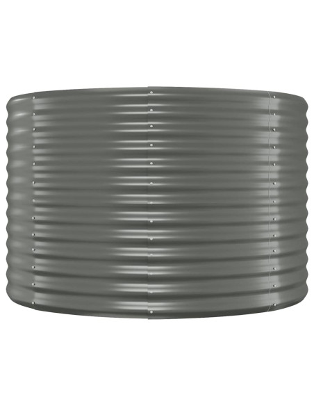 Letto Giardino Acciaio Verniciato a Polvere 396x100x68cm Grigio Letto Giardino Acciaio Verniciato a Polvere 396x100x68cm Grigio