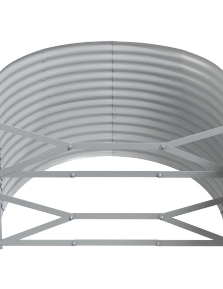 Letto Giardino Acciaio Verniciato a Polvere 396x100x68cm Grigio Letto Giardino Acciaio Verniciato a Polvere 396x100x68cm Grigio