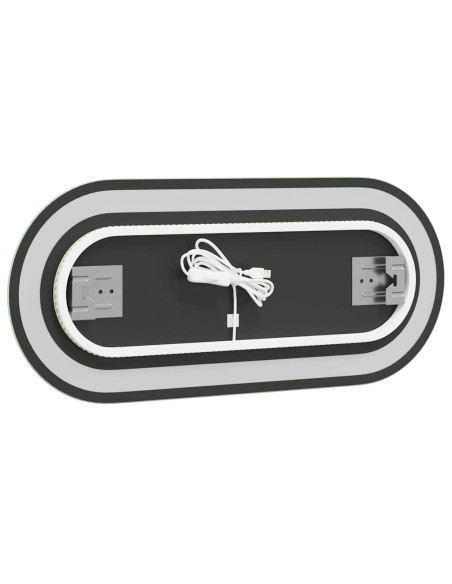 Specchio da Bagno LED 70x30 cm Ovale Specchio da Bagno LED 70x30 cm Ovale