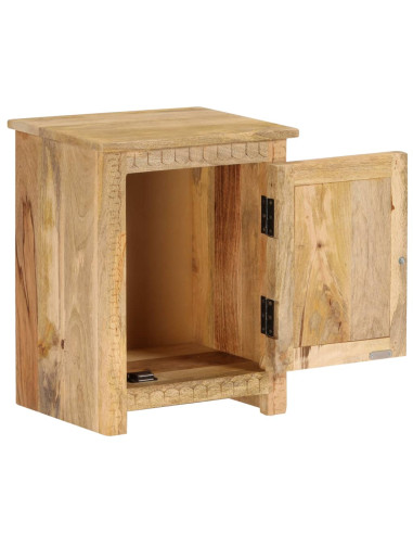 Comodino in Legno Massello di Mango 40x30x50 cm