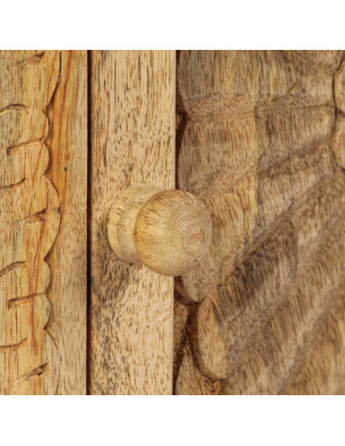 Comodino in Legno Massello di Mango 40x30x50 cm