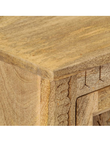 Comodino in Legno Massello di Mango 40x30x50 cm