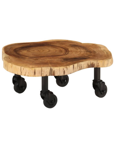 Tavolino da Salotto in Legno Massello di Acacia 60x55x25 cm