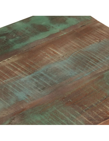 Tavolino con Ruote 40x40x42 cm in Legno Massello di Recupero