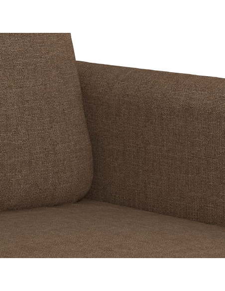 Set di Divani 4 pz con Cuscini Marrone in Tessuto Set di Divani 4 pz con Cuscini Marrone in Tessuto