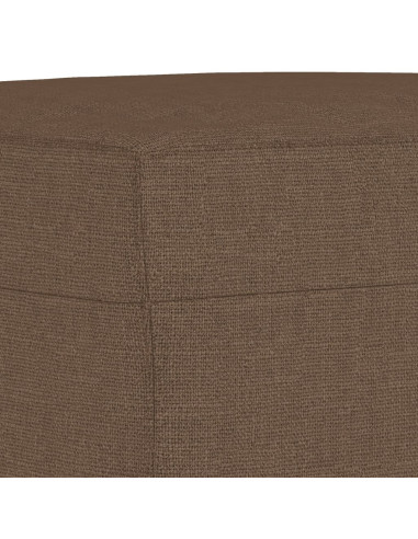 Set di Divani 4 pz con Cuscini Marrone in Tessuto