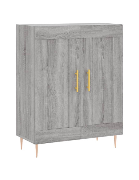 Credenza Grigio Sonoma 69,5x34x180 cm in Legno Multistrato
