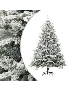 Albero di Natale Artificiale con Neve Verde 240 cm in PVC e PE