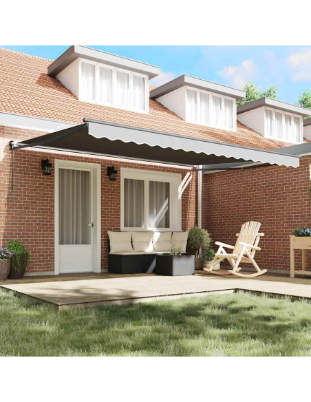 Tenda da Sole Antracite 4 × 3 m Metallo