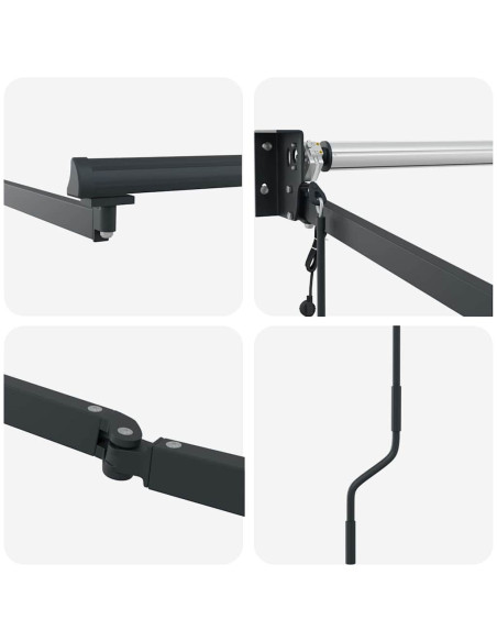 Tenda da Sole Antracite 4,5 × 3 m Metallo