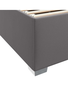 Struttura del letto Grigio 200 x 200 cm Pelle sintetica