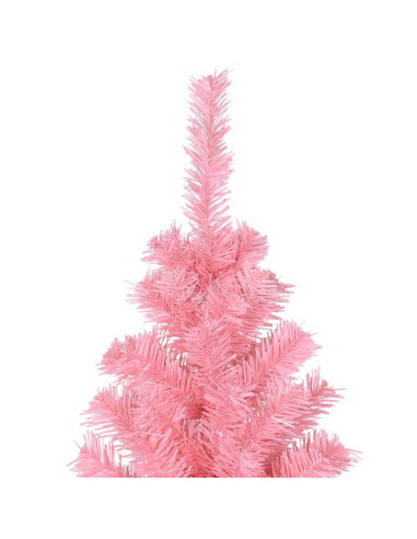 Albero di Natale con 300 LED con supporto Rosa 210 cm PVC