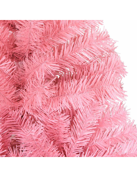 Albero di Natale con 300 LED con supporto Rosa 240 cm PVC Albero di Natale con 300 LED con supporto Rosa 240 cm PVC