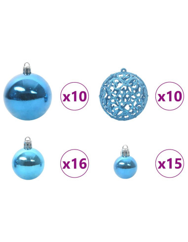 Albero di Natale con 300 LED con supporto Rosa 240 cm PVC