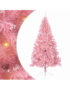Albero di Natale artificiale con luci integrate Rosa 240 cm PVC 2