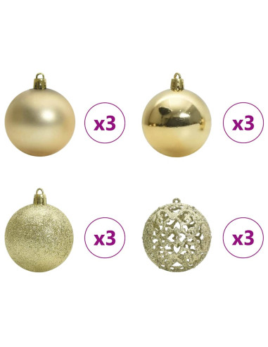 Albero di Natale artificiale con luci integrate Rosa 240 cm PVC