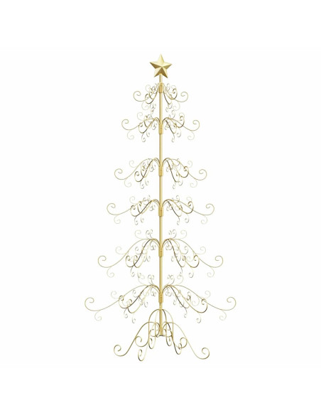 Albero di Natale in metallo con supporto Oro 215 cm Albero di Natale in metallo con supporto Oro 215 cm