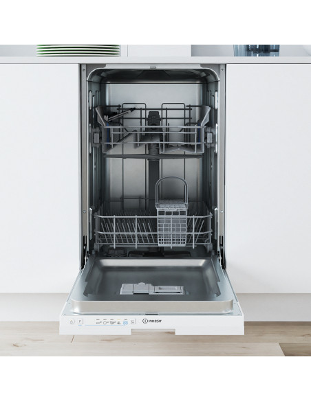 Indesit Lavastoviglie BI 45 cm classe E, 10 coperti, Push&Go, 46 dba