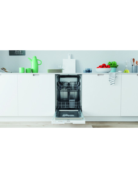Indesit Lavastoviglie BI 45 cm classe E, 10 coperti, Push&Go, 46 dba