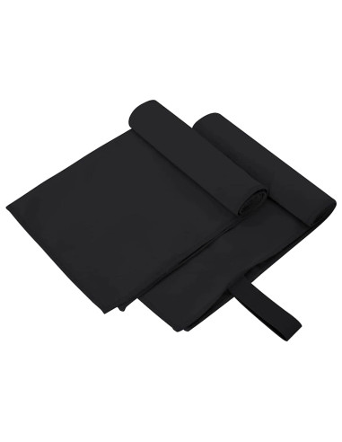 Asciugamani Sportivi 2 pcs Nero 50 x 30 cm