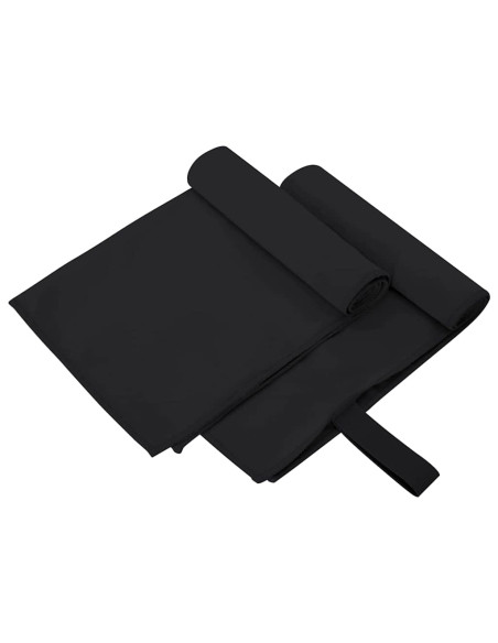 Asciugamani Sportivi 2 pcs Nero 50 x 30 cm