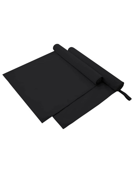 Asciugamani Sportivi 2 pcs Nero 180 x 90 cm