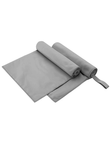 Asciugamani Sportivi 2 pcs Grigio scuro 100 x 50 cm